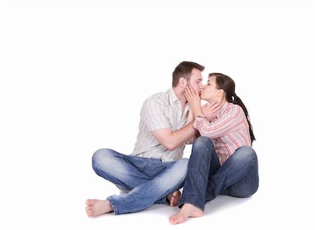 simsearch:400-04150404,k - happy young couple together on white background Stock Photo - Budget Royalty-Free & Subscription, Code: 400-05148023