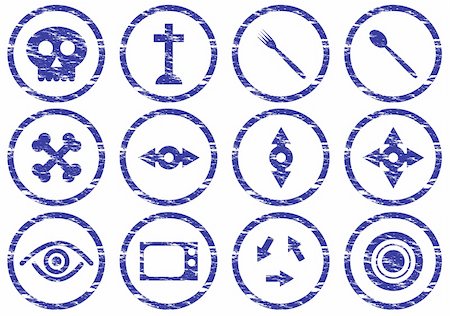 simsearch:400-05148042,k - Gadget icons set. Grunge. White - dark blue palette. Vector illustration. Stock Photo - Budget Royalty-Free & Subscription, Code: 400-05148124