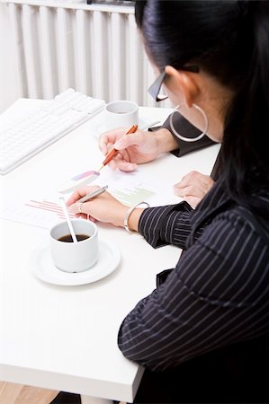 Business man and business woman working in office Stock Photo - Budget Royalty-Free & Subscription, Code: 400-05148165