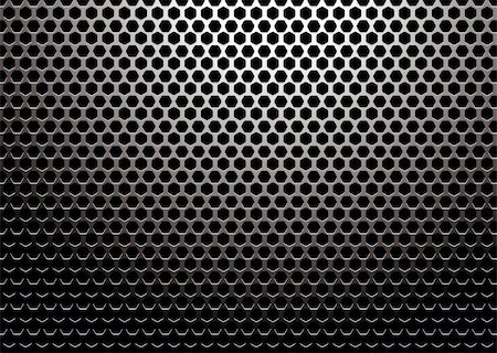 polished metal textures - Silver metal background with hexagon holes and light reflection Stock Photo - Budget Royalty-Free & Subscription, Code: 400-05148251