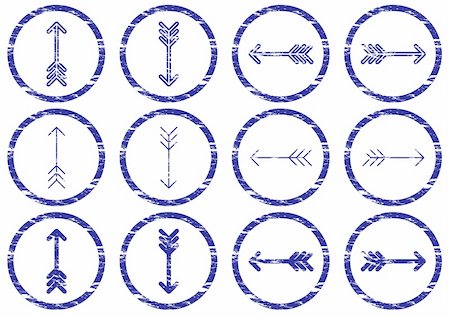 simsearch:400-05008263,k - Arrows icons set. Grunge. White - dark blue palette. Vector illustration. Stock Photo - Budget Royalty-Free & Subscription, Code: 400-05148263