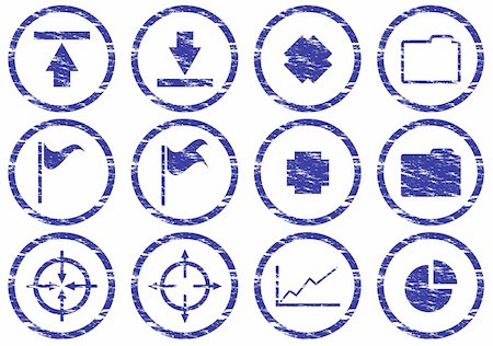 simsearch:400-05148042,k - Gadget icons set. Grunge. White - dark blue palette. Vector illustration. Stock Photo - Budget Royalty-Free & Subscription, Code: 400-05148288