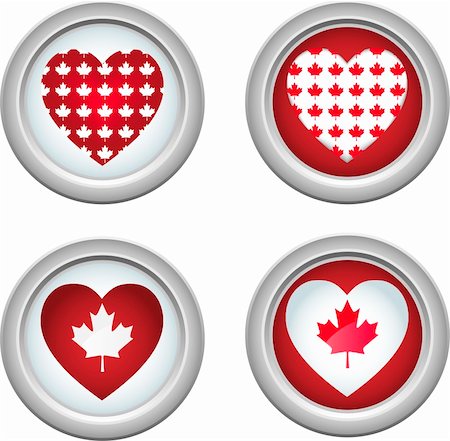 Canada Buttons for 1st of July Stock Photo - Budget Royalty-Free & Subscription, Code: 400-05148328