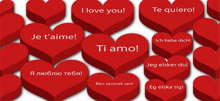 simsearch:400-08980419,k - A lot of hearts with inscription at different languages Stock Photo - Budget Royalty-Free & Subscription, Code: 400-05148440