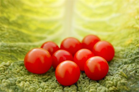 simsearch:400-06954534,k - Raw vegetables still with cherry tomatoes and cabbage leaf Stock Photo - Budget Royalty-Free & Subscription, Code: 400-05148620