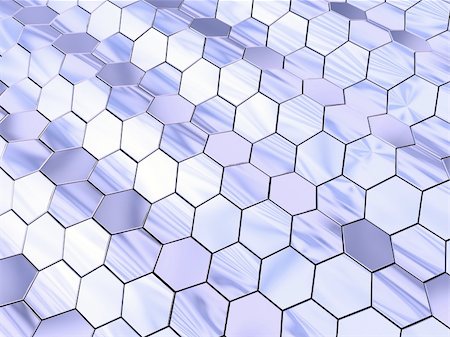 Waved hexagonal chromic surface. Stockbilder - Microstock & Abonnement, Bildnummer: 400-05148890