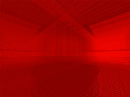 Red architectural 3d space Photographie de stock - Aubaine LD & Abonnement, Code: 400-05148975