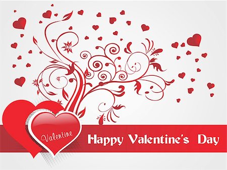 simsearch:400-04110128,k - romantic hearts and floral vector banner Photographie de stock - Aubaine LD & Abonnement, Code: 400-05149036