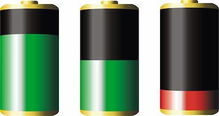 vector Battery with various loads. Isolated on withe background Stock Photo - Budget Royalty-Free & Subscription, Code: 400-05149173
