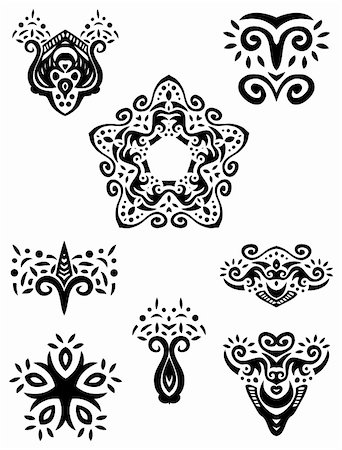 elegant swirl vector accents - Various vector design elements in a matching style. Stock Photo - Budget Royalty-Free & Subscription, Code: 400-05149592