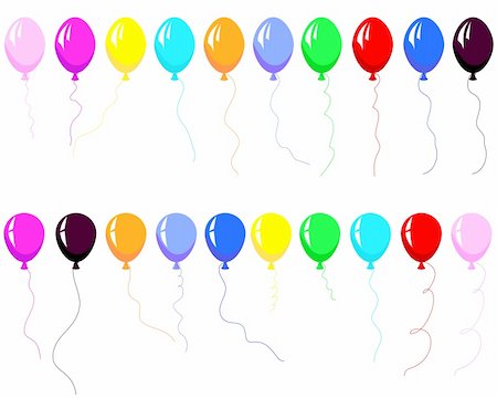 simsearch:400-08012338,k - Set of beautiful colour balloon in the air. Vector illustration. Stock Photo - Budget Royalty-Free & Subscription, Code: 400-05149785