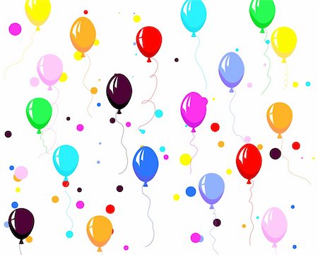 simsearch:400-05174564,k - Beautiful colour balloon in the air. Vector illustration. Fotografie stock - Microstock e Abbonamento, Codice: 400-05149783