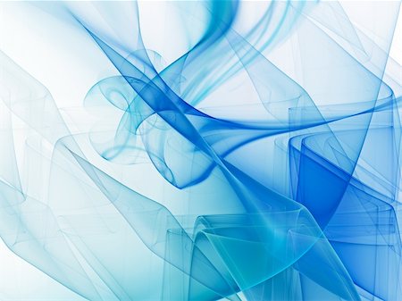 still technology concept - Blue abstract shapes on white background. Smoke, liquid, calm concept. Stock Photo - Budget Royalty-Free & Subscription, Code: 400-05140000