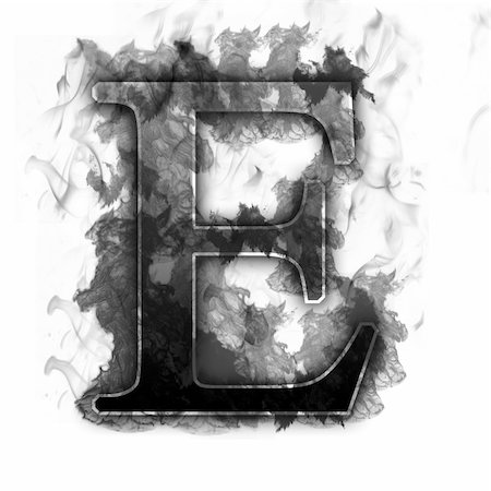 Burning Letter with true flames and smoke - other letters in my portfolio Stock Photo - Budget Royalty-Free & Subscription, Code: 400-05140215