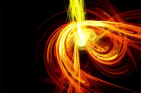 simsearch:400-07206984,k - Abstract background with waves of yellow and orange light and black background Stock Photo - Budget Royalty-Free & Subscription, Code: 400-05140377