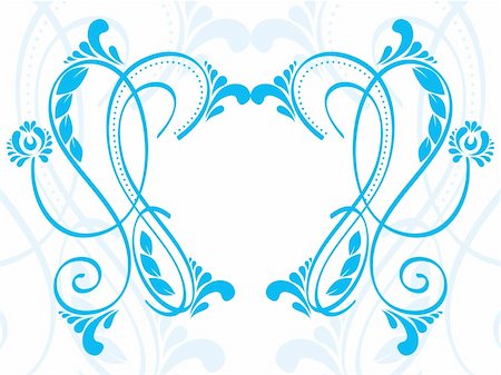 filigree tattoo pictures - abstract blue tattoo pattern frame Stock Photo - Budget Royalty-Free & Subscription, Code: 400-05140927