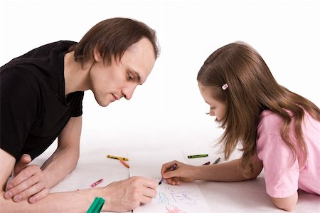 The young man and the girl together draw in an album Photographie de stock - Aubaine LD & Abonnement, Code: 400-05141111