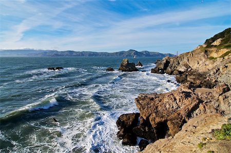 Rocky Shoreline along the California Coast Foto de stock - Royalty-Free Super Valor e Assinatura, Número: 400-05141556