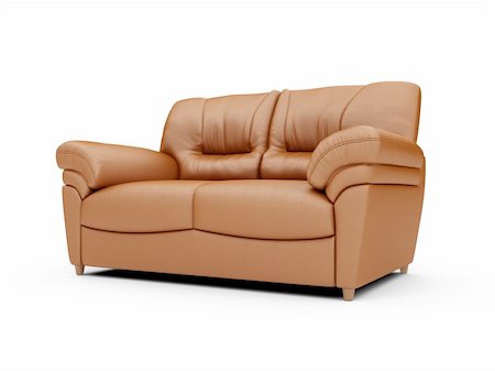 simsearch:400-05262182,k - isolated brown sofa over white background Stock Photo - Budget Royalty-Free & Subscription, Code: 400-05141756