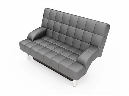 simsearch:400-04617249,k - isolated black sofa over white background Stock Photo - Budget Royalty-Free & Subscription, Code: 400-05141788