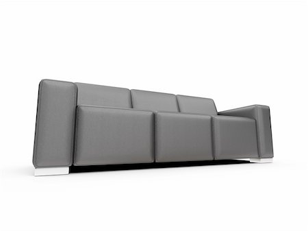 simsearch:400-04617249,k - isolated black sofa over white background Stock Photo - Budget Royalty-Free & Subscription, Code: 400-05141795