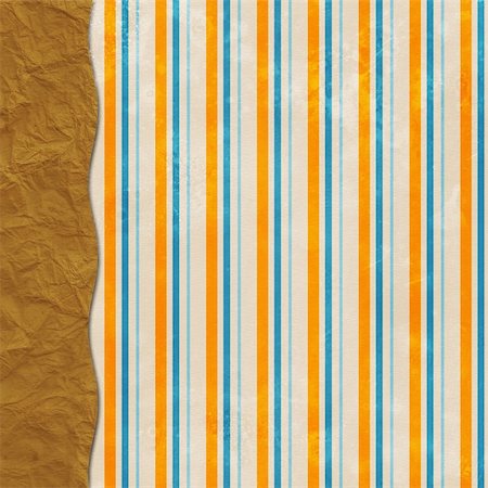 Festive grunge layered background in orange, blue with paper sack border Stockbilder - Microstock & Abonnement, Bildnummer: 400-05142891