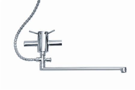 simsearch:400-05163117,k - modern metal faucet on a white background Photographie de stock - Aubaine LD & Abonnement, Code: 400-05143064