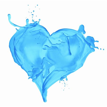 simsearch:400-04605585,k - aqua heart on white background Stock Photo - Budget Royalty-Free & Subscription, Code: 400-05143287