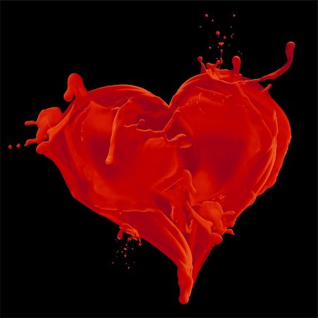 simsearch:400-04605585,k - bloody heart on black background Stock Photo - Budget Royalty-Free & Subscription, Code: 400-05143288