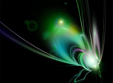 rashevskaya (artist) - Elegant green fractal, in the directed motion Foto de stock - Royalty-Free Super Valor e Assinatura, Número: 400-05143387
