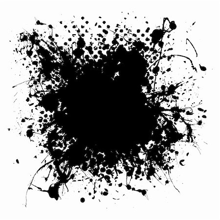 simsearch:400-04497286,k - Dropped ink splat with halftone dots and room to add text Stock Photo - Budget Royalty-Free & Subscription, Code: 400-05143777