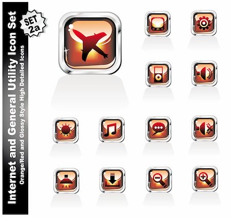 Internet and General Utility Icon Collection Set - 2a Stock Photo - Budget Royalty-Free & Subscription, Code: 400-05143850
