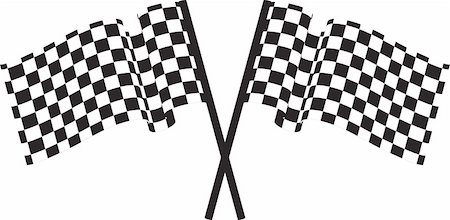 Black and white checked racing flag. Vector illustration. Stock Photo - Budget Royalty-Free & Subscription, Code: 400-05154085