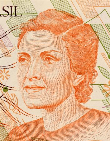 simsearch:400-05224752,k - Cecilia Meireles on 100 Cruzerios 1989 Banknote from Brazil. Poet, journalist and teacher. Stock Photo - Budget Royalty-Free & Subscription, Code: 400-05154465