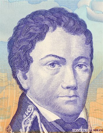 simsearch:400-05154564,k - Francisco de Miranta on 2 Bolivares 2007 Banknote from Venezuela. Revolutionary forerunner of Simon Bolivar. Foto de stock - Super Valor sin royalties y Suscripción, Código: 400-05154488