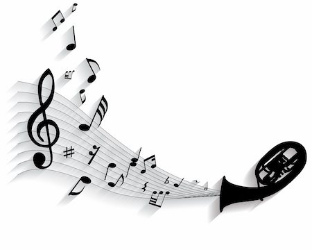 simsearch:400-04794837,k - Vector musical notes staff background for design use Stock Photo - Budget Royalty-Free & Subscription, Code: 400-05155002