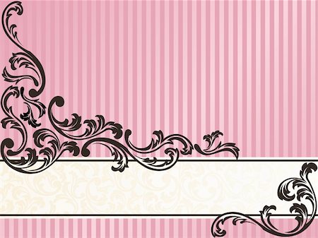 simsearch:400-07818732,k - Elegant banner design inspired by French rococo style. Graphics are grouped and in several layers for easy editing. The file can be scaled to any size. Stock Photo - Budget Royalty-Free & Subscription, Code: 400-05155060