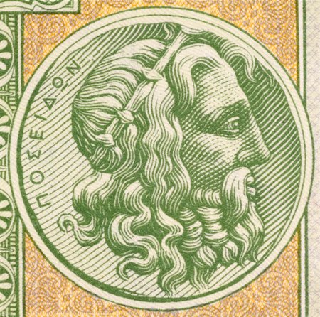 simsearch:400-04550621,k - God of the Sea Poseidon on 20 Drachmai 1940 Banknote from Greece. Foto de stock - Super Valor sin royalties y Suscripción, Código: 400-05155108