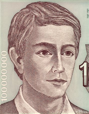 Young Man on 100000000 Dinara 1993 Banknote from Yugoslavia Stock Photo - Budget Royalty-Free & Subscription, Code: 400-05155121