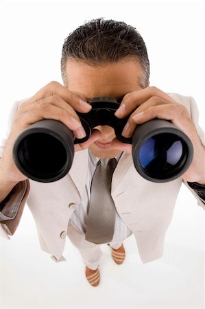 simsearch:400-04111366,k - Business search looking through binoculars Foto de stock - Royalty-Free Super Valor e Assinatura, Número: 400-05155144