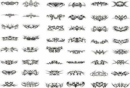 tattoo elements Stock Photo - Budget Royalty-Free & Subscription, Code: 400-05155450