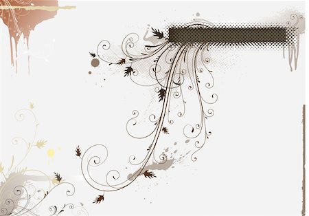 simsearch:400-04142156,k - Vektor-Illustration des Grunge Floral Dekorrahmen Stockbilder - Microstock & Abonnement, Bildnummer: 400-05155503