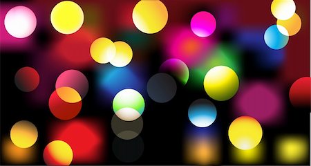 Vector illustration of disco lights dots pattern on black background Stock Photo - Budget Royalty-Free & Subscription, Code: 400-05155798