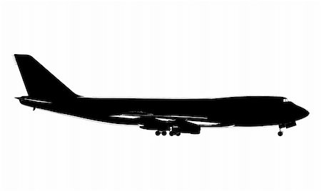 aircraft silhouette Photographie de stock - Aubaine LD & Abonnement, Code: 400-05155856