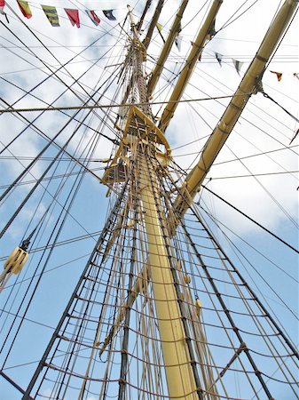 Mast on an ancient sailing vessel Stock Photo - Budget Royalty-Free & Subscription, Code: 400-05156112