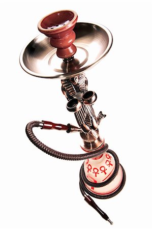 Hookah isolated on white background. Stock Photo - Budget Royalty-Free & Subscription, Code: 400-05156205