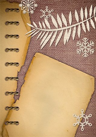 Christmas vintage background. Old paper on a sacking. Photographie de stock - Aubaine LD & Abonnement, Code: 400-05156538