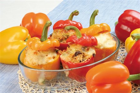 Stuffed peppers Photographie de stock - Aubaine LD & Abonnement, Code: 400-05156734