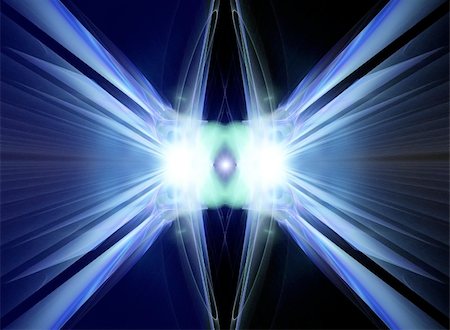 rashevskaya (artist) - Symmetric fractal of blue light Foto de stock - Royalty-Free Super Valor e Assinatura, Número: 400-05156849