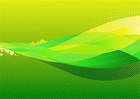 simsearch:400-05173615,k - Vector illustration - abstract background made of green splashes and curved lines Fotografie stock - Microstock e Abbonamento, Codice: 400-05157103